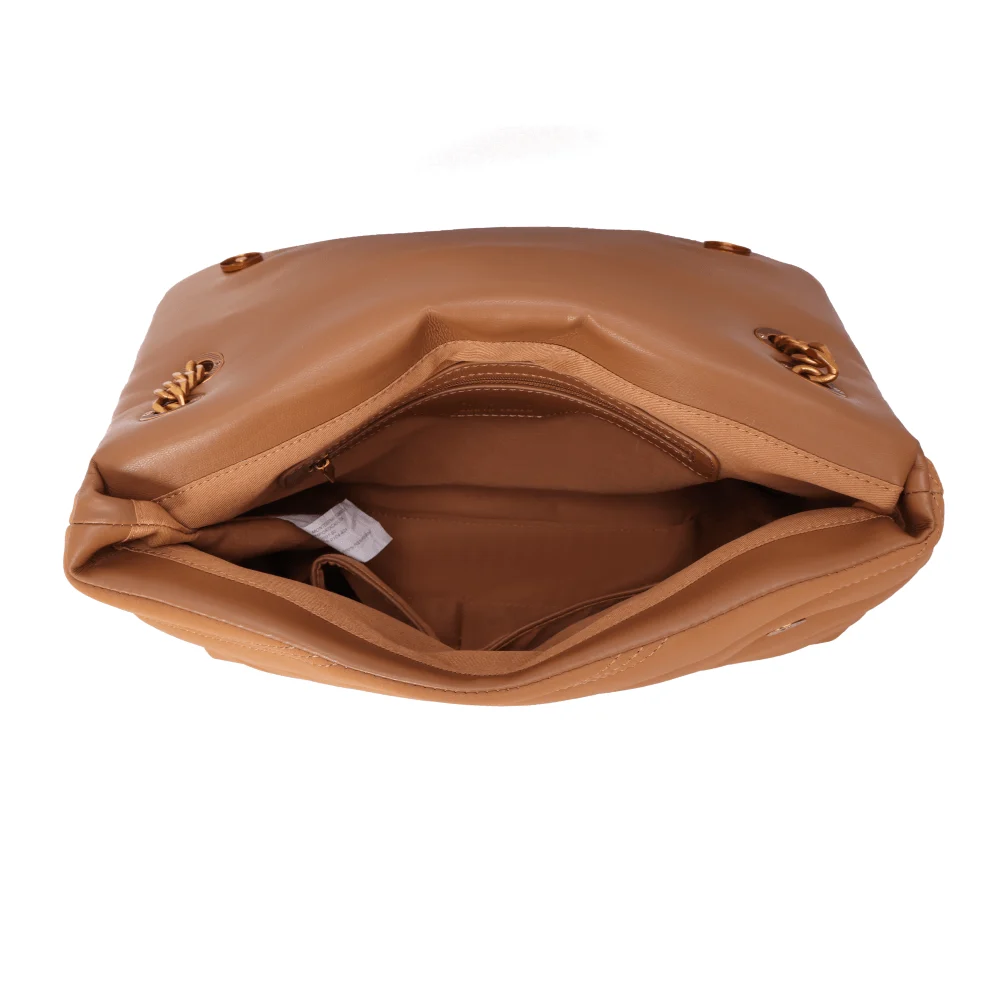 Bolsa Envelope Camurça Marrom Alça De Ombro - vista 8 de 8