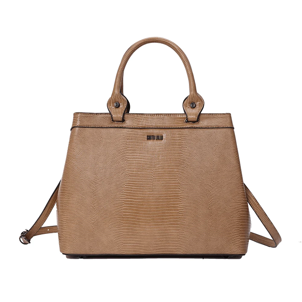 Bolsa Tote Lizard Marrom Duas Alças - vista 1 de 5