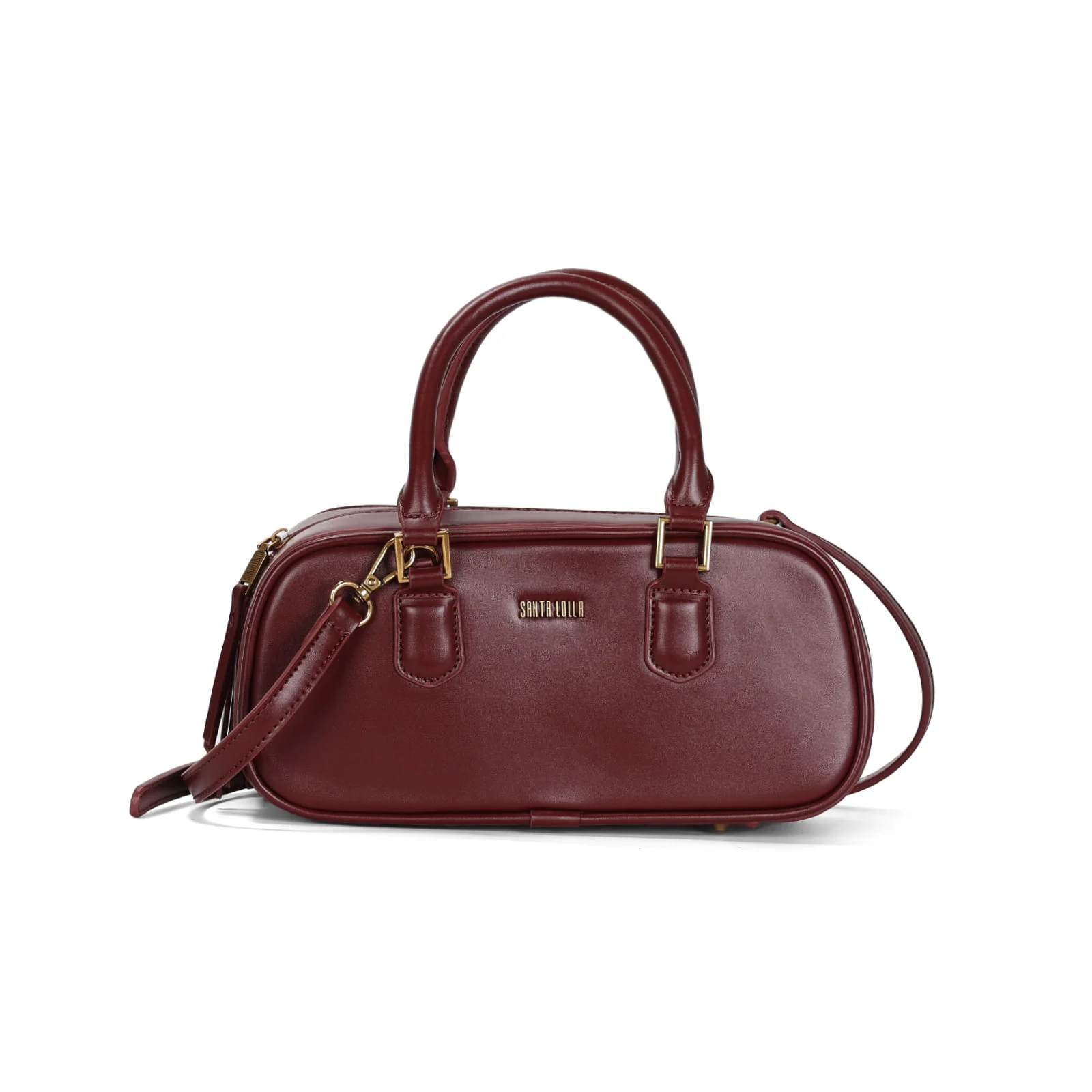 Bolsa Média Soft Estruturada Bordô Duas Alças - vista 1 de 3