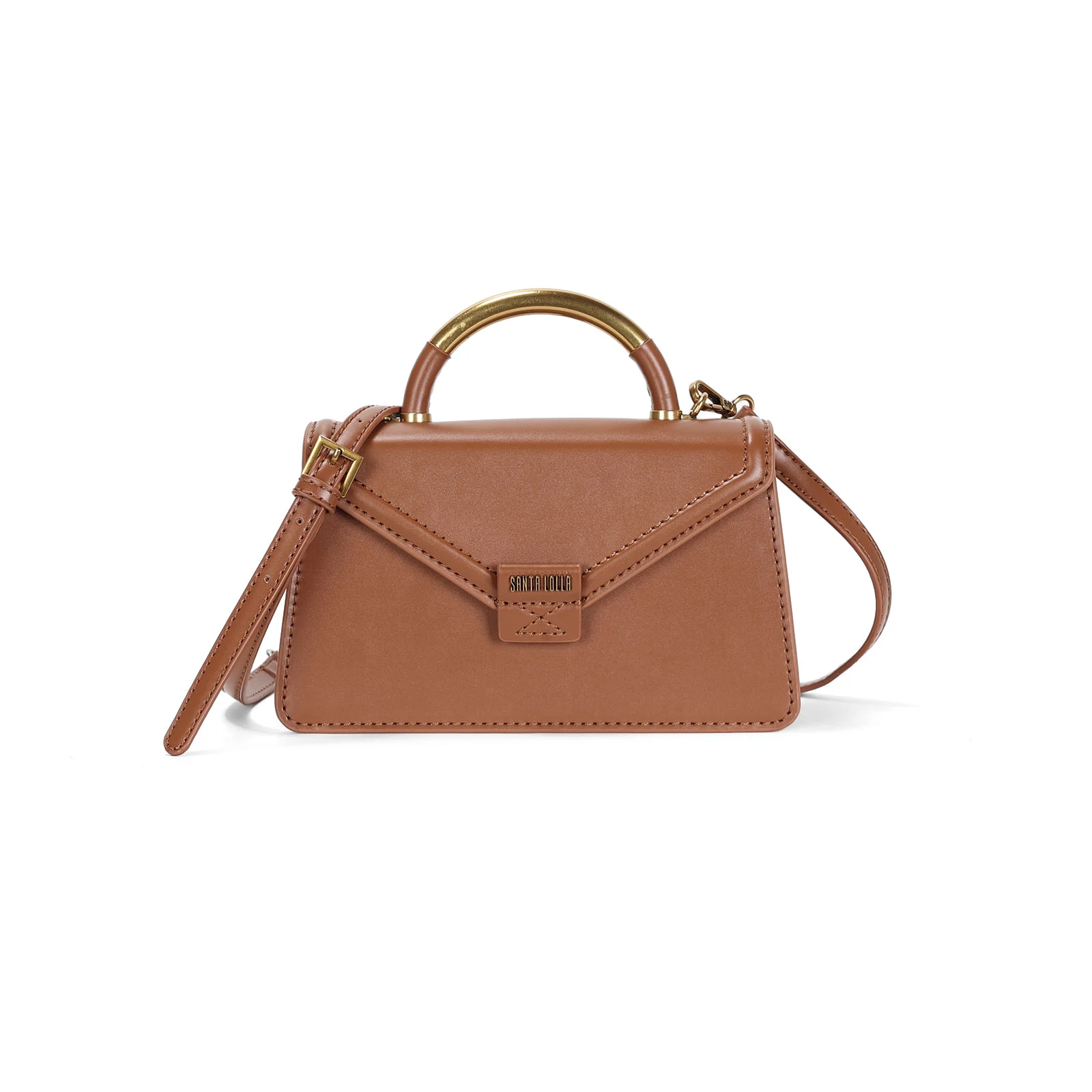 Bolsa Envelope Marrom Safari Soft Duas Alças - vista 1 de 3