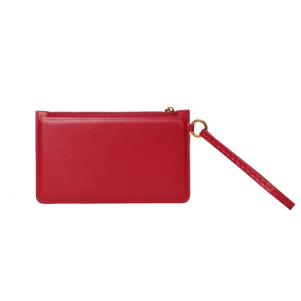Clutch Soft Vermelha Alça De Mão - vista 5 de 6