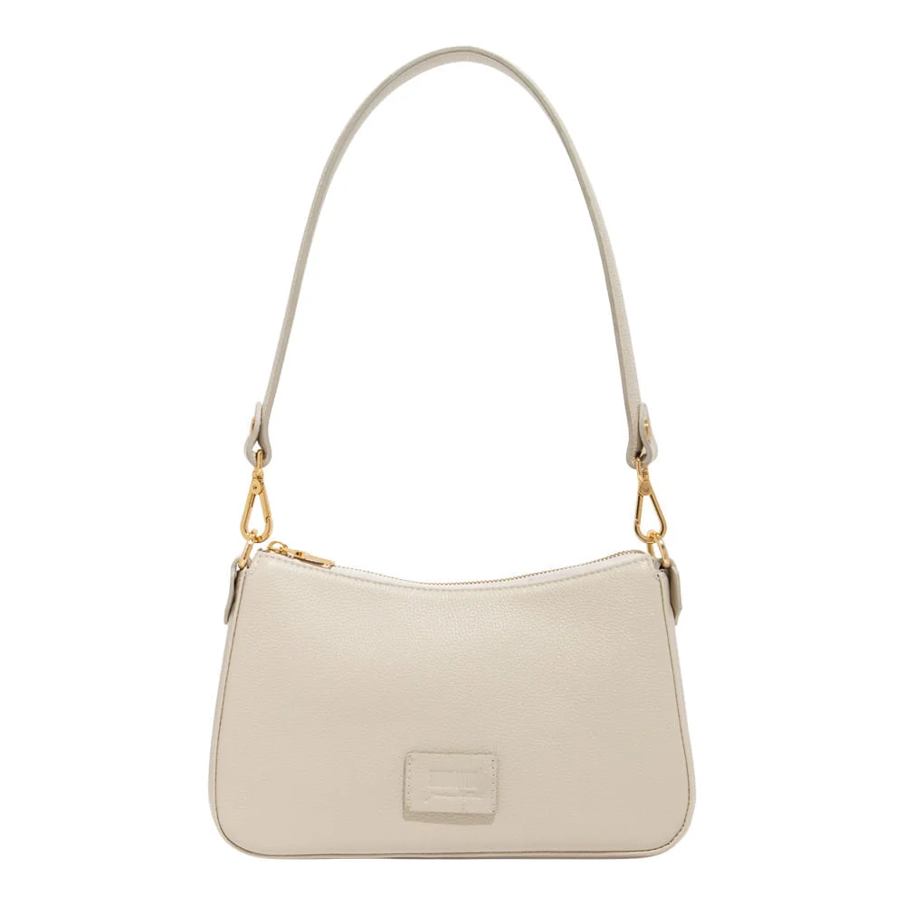 Bolsa Baguete Média Couro Floater Off White - vista 1 de 3