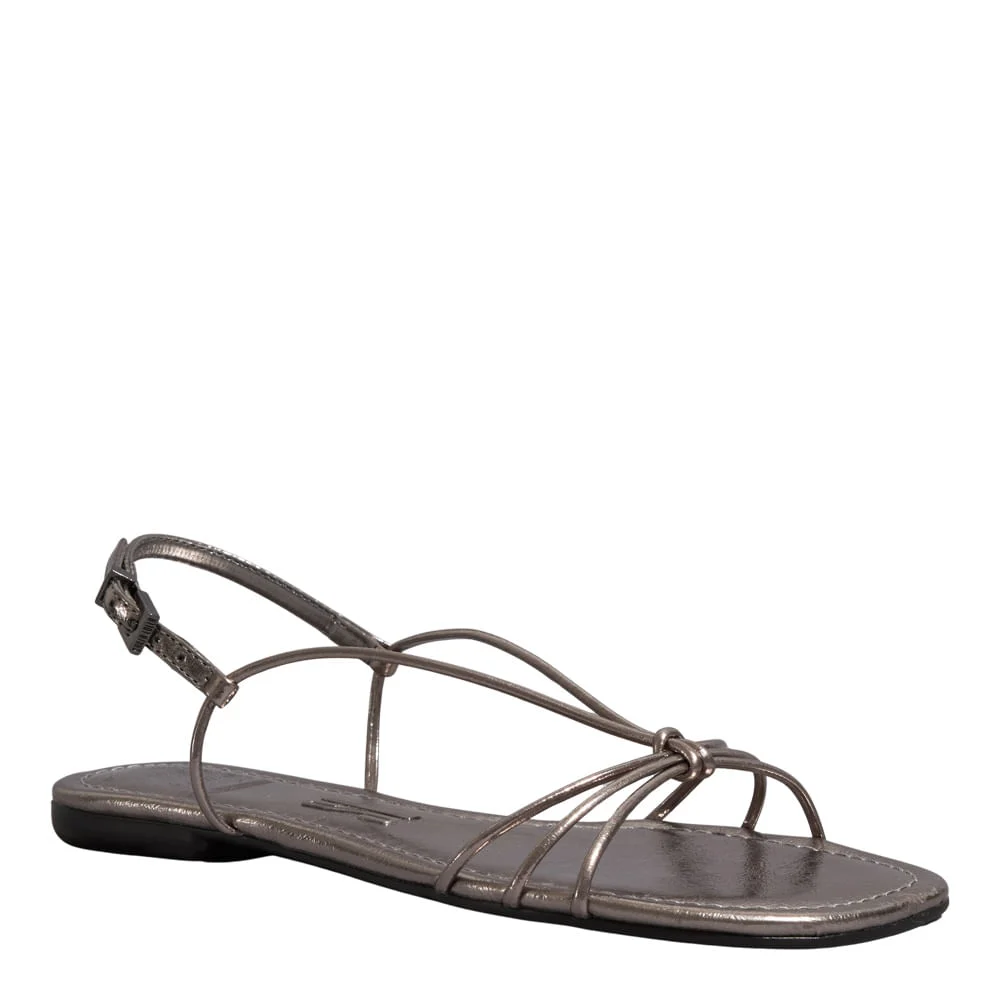 Rasteira Metalizada Cinza Pewter - vista 2 de 4