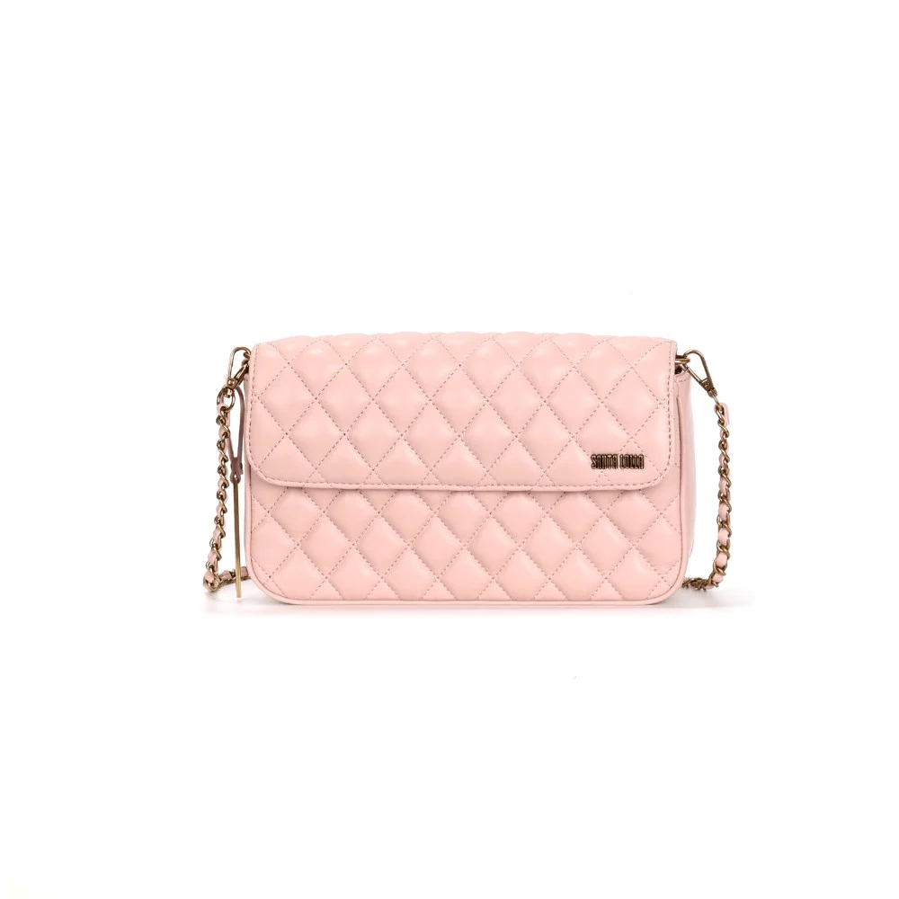 Bolsa Matelassê Soft Rosa Alça Transversal Corrente - vista 1 de 4