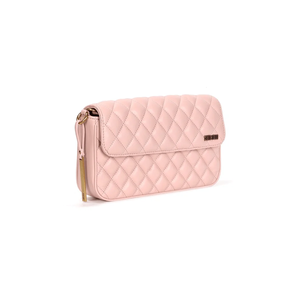 Bolsa Matelassê Soft Rosa Alça Transversal Corrente - vista 2 de 4