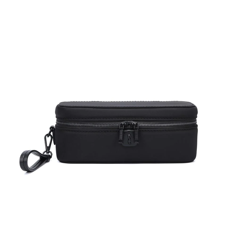 Necessaire Nylon Preta Alça De Mão - vista 1 de 5