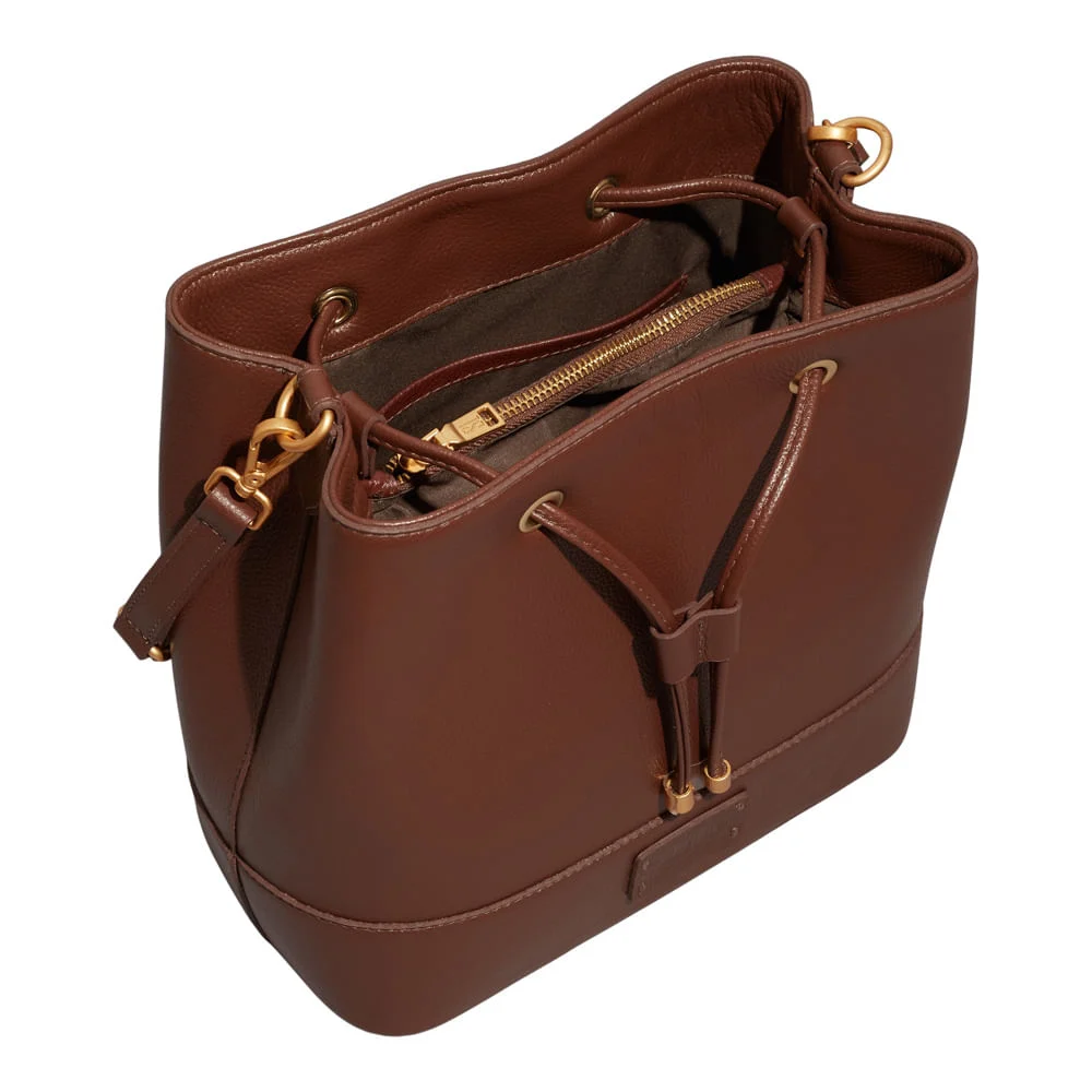 Bolsa Couro Floater Marrom Cocoa Alça De Ombro - vista 3 de 3