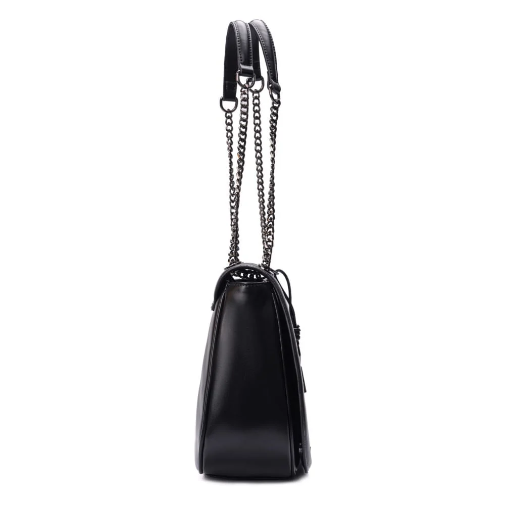 Bolsa Soft Preta Alça de Ombro Corrente - vista 3 de 6