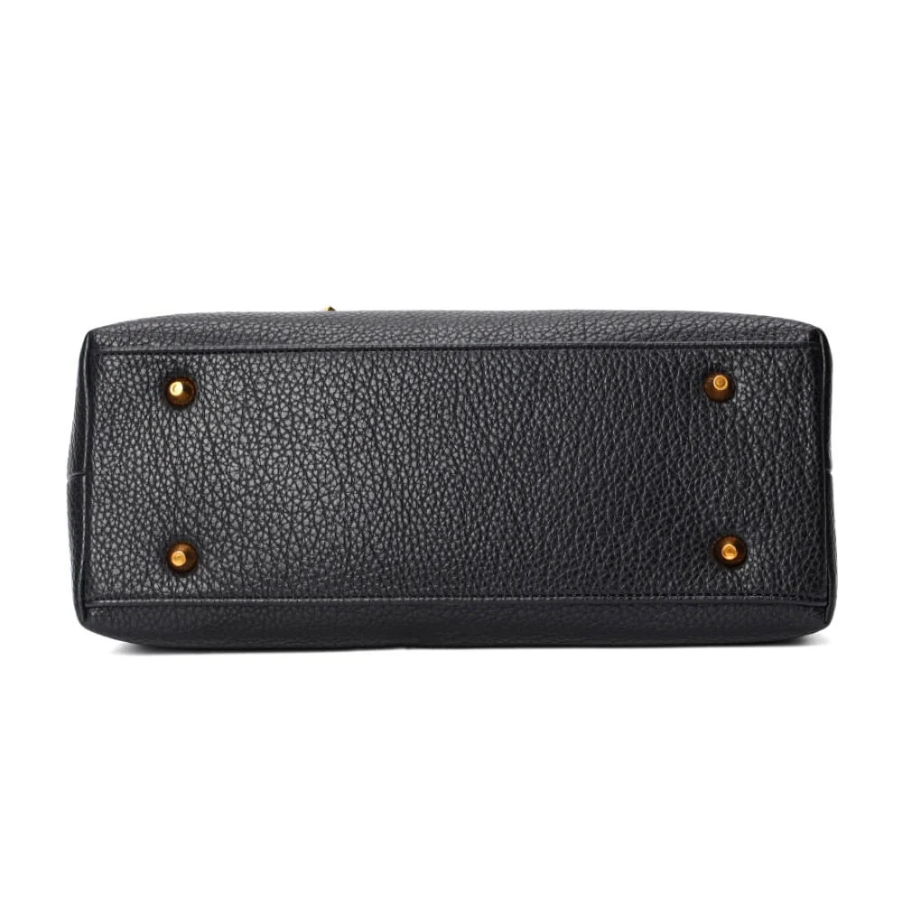 Bolsa Tote Floater Preta Alça Dupla - vista 7 de 8