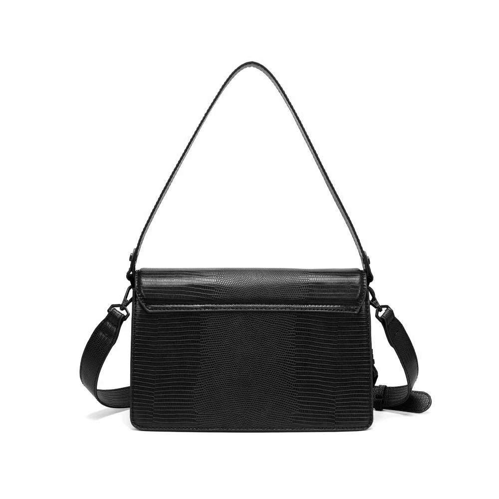 Bolsa Lizard Preta Alça Dupla - vista 4 de 5
