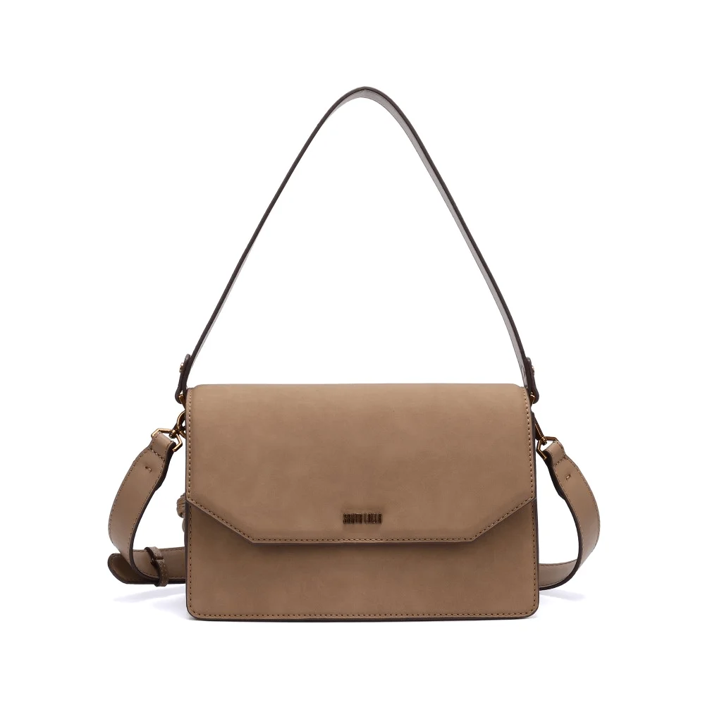 Bolsa Camurça Bege Alça Dupla - vista 2 de 6