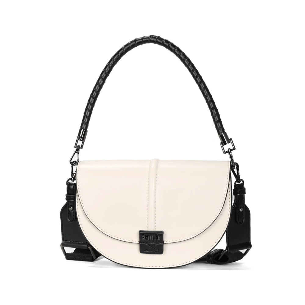 Bolsa Pequena Soft Preto E Branco Alça Dupla - vista 1 de 4