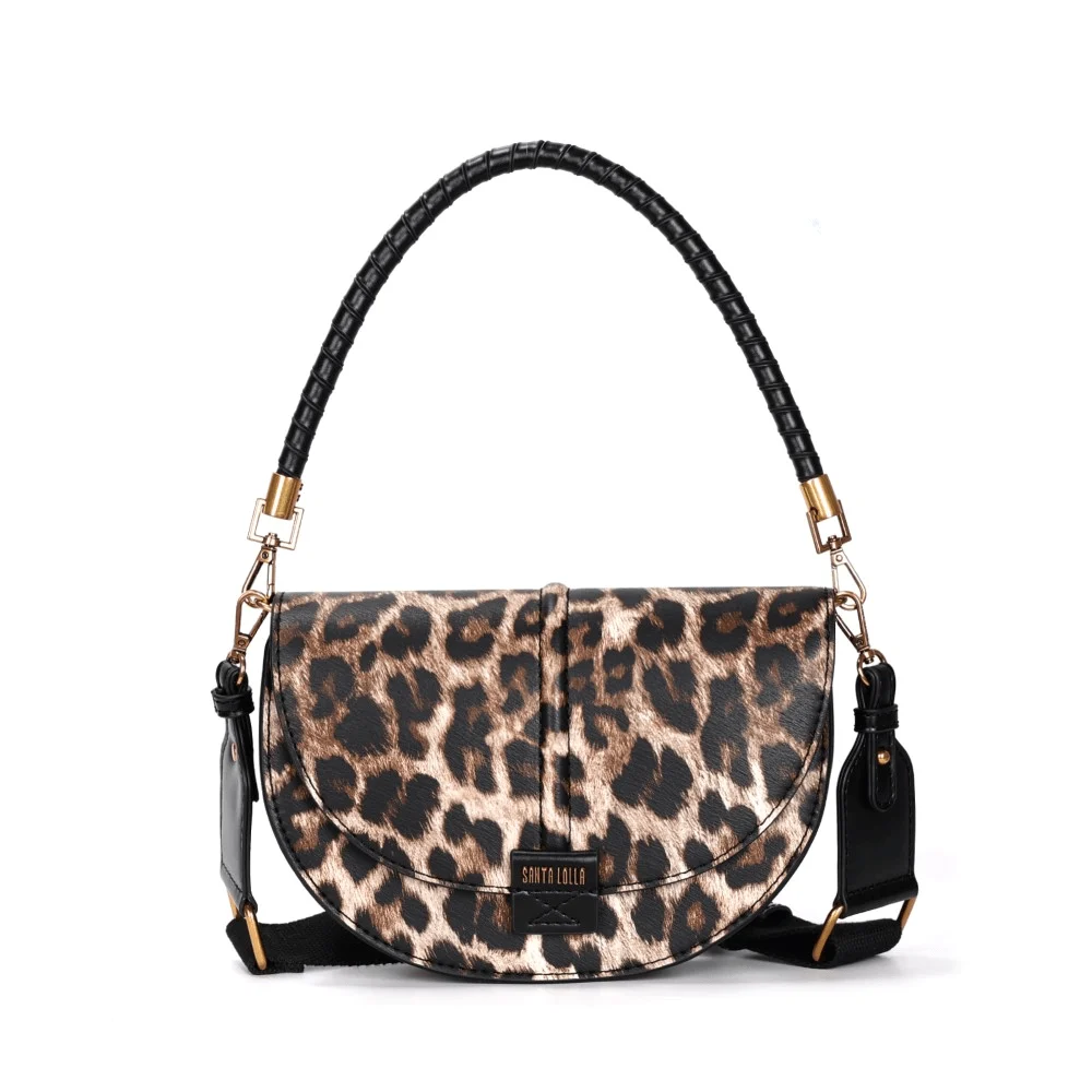 Bolsa  Pequena Estampa Animal Print Onça Alça Dupla - vista 2 de 4