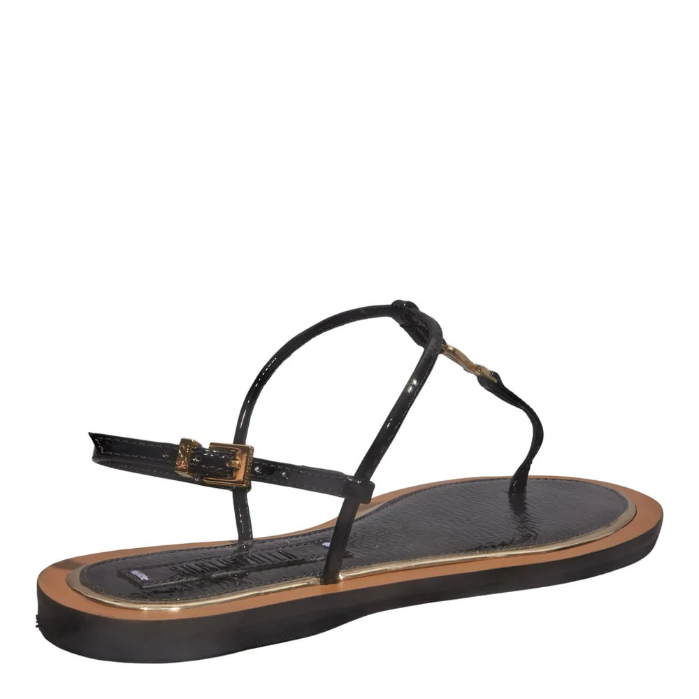Rasteira verniz glossy preto - vista 3 de 5