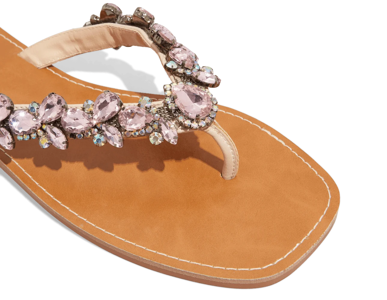 Rasteira napa soft rose - vista 3 de 4