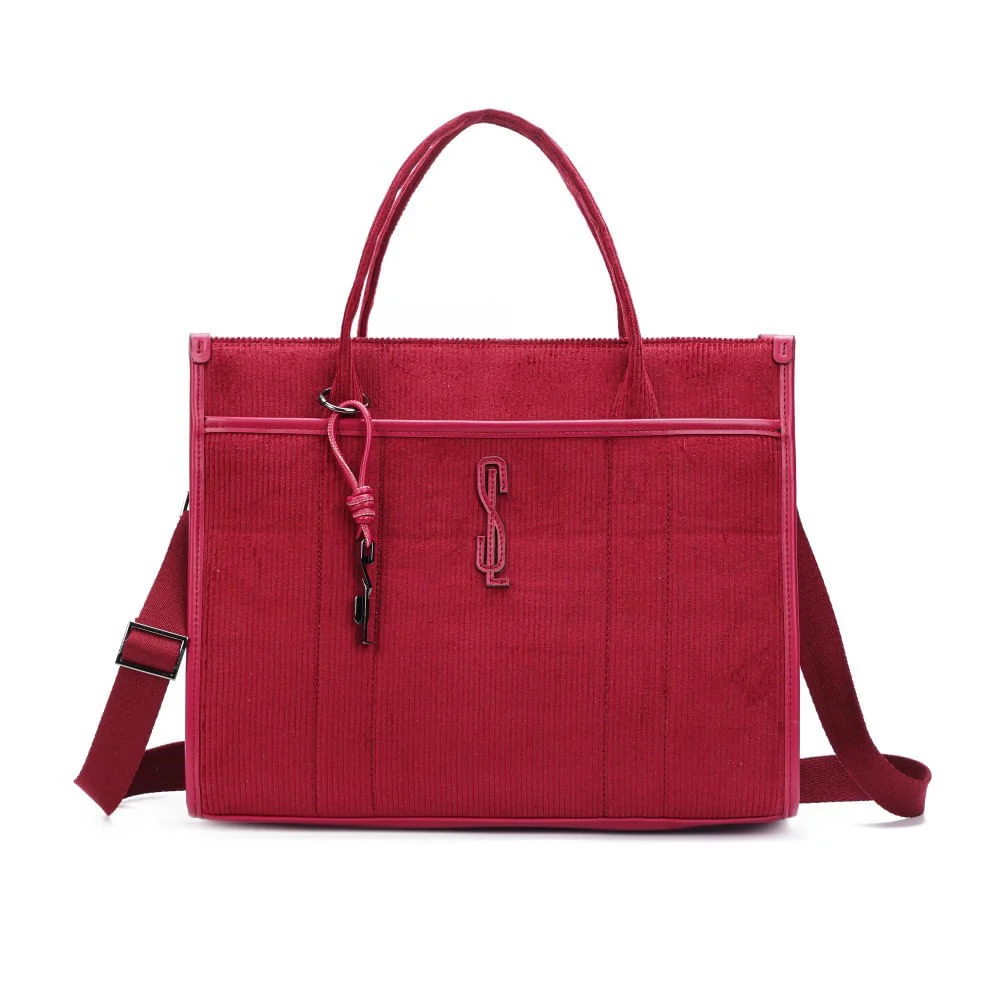 Bolsa Veludo Vermelho Ruby Alça Dupla - vista 1 de 9