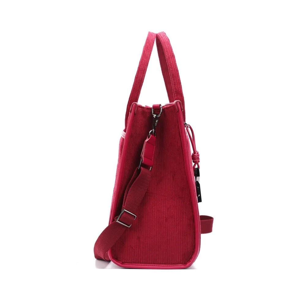 Bolsa Veludo Vermelho Ruby Alça Dupla - vista 4 de 9