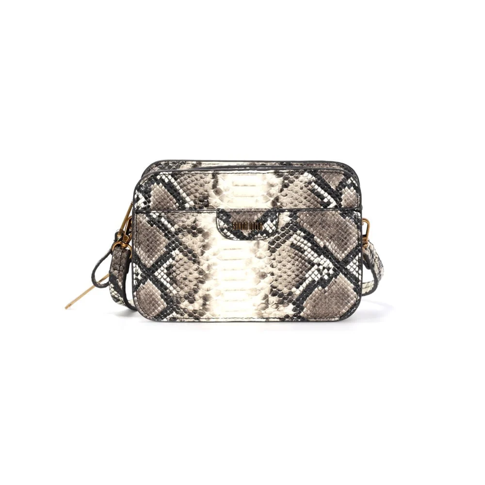 Bolsa Pequena Estampa Animal Print Cobra Alça Transversal - vista 1 de 3