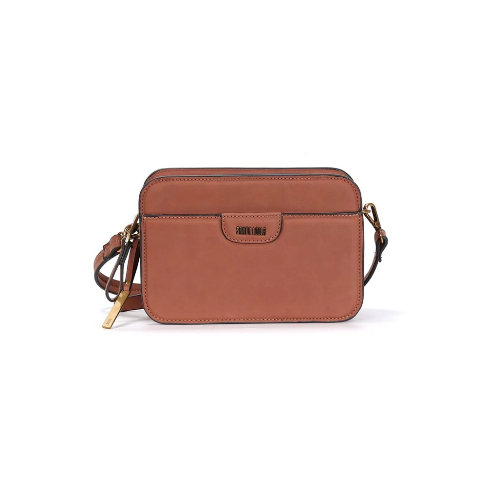 Bolsa Pequena Camurça Marrom Alça Transversal - vista 1 de 3