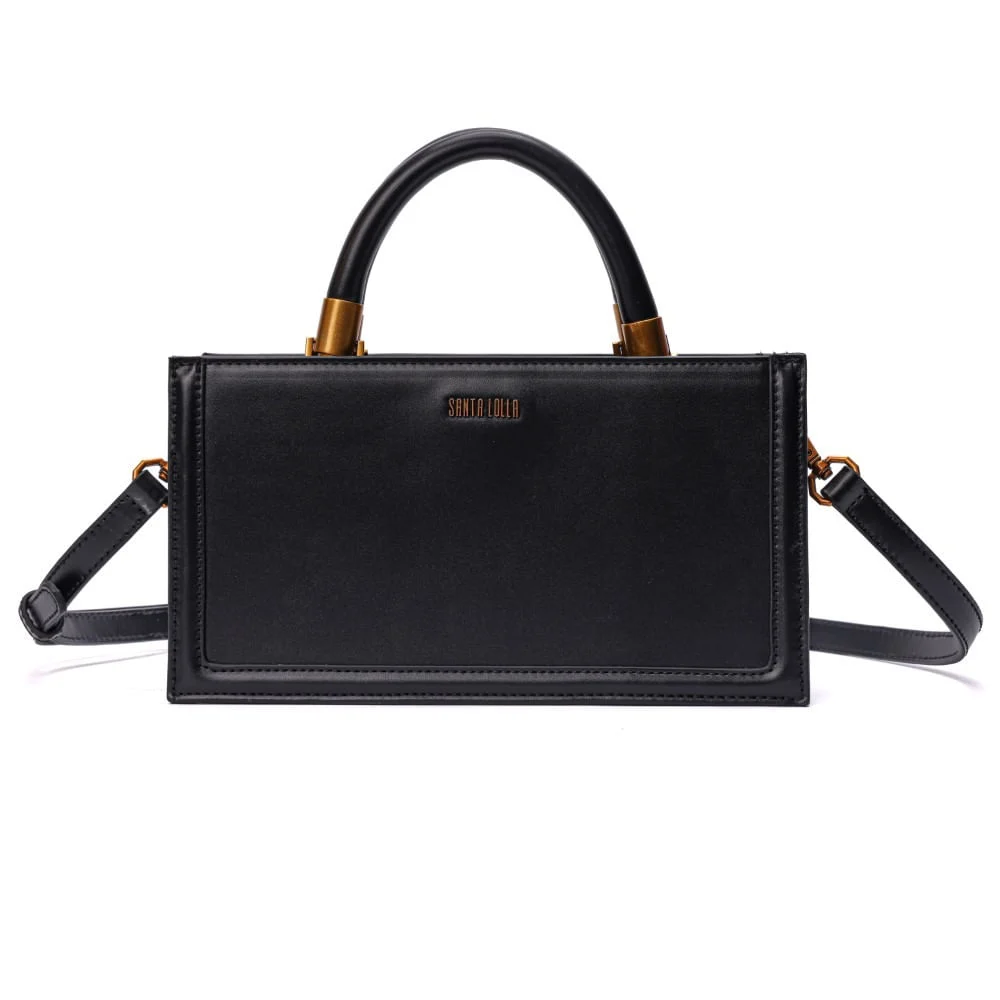 Bolsa Tote Pequena Soft Preta Alça Dupla - vista 1 de 7