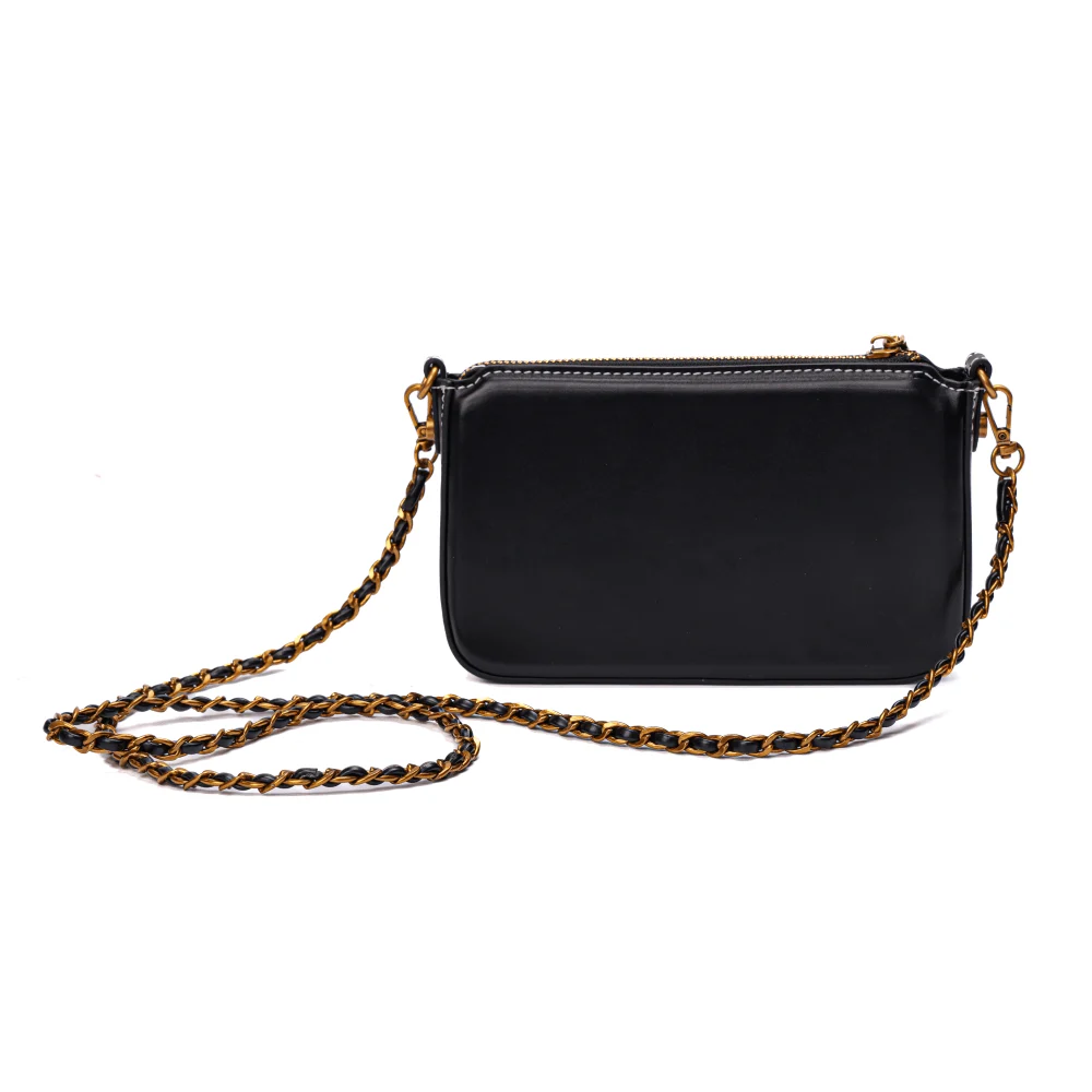 Bolsa Pequena Soft Preta Alça Transversal - vista 6 de 6
