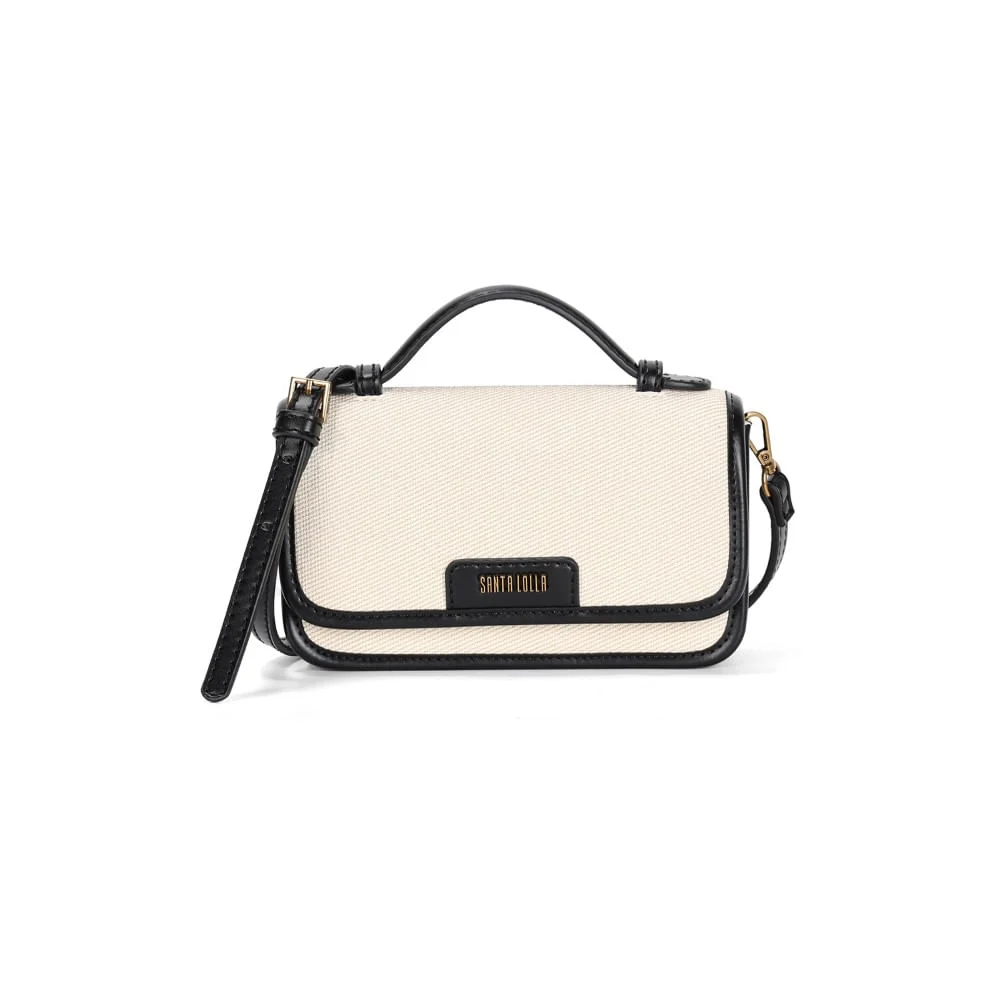 Bolsa Pequena Canvas Off White Alça Transversal - vista 1 de 4