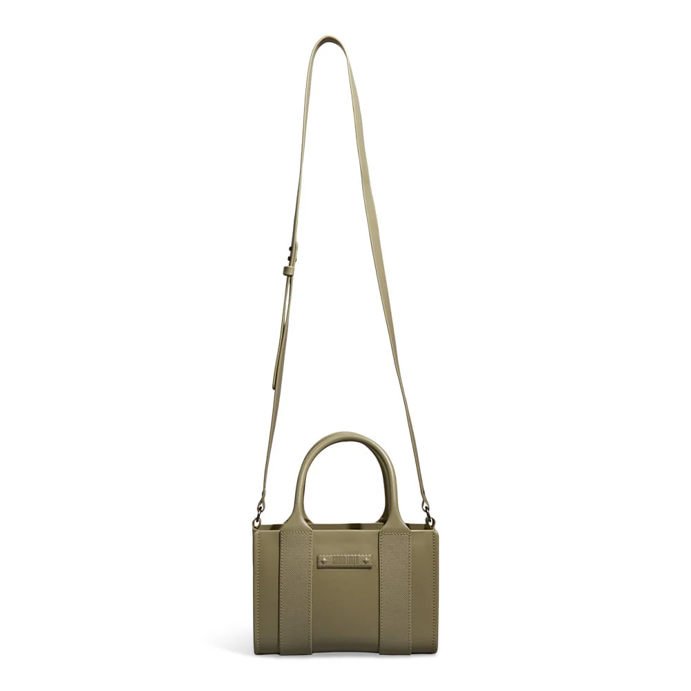 Bolsa Tote Borracha Verde Pistache Alça Dupla - vista 1 de 4