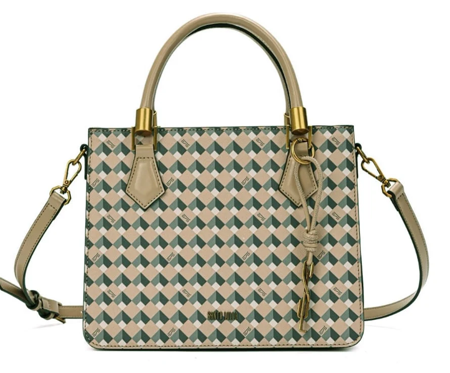 Bolsa Risco Cubos Areia - vista 1 de 5