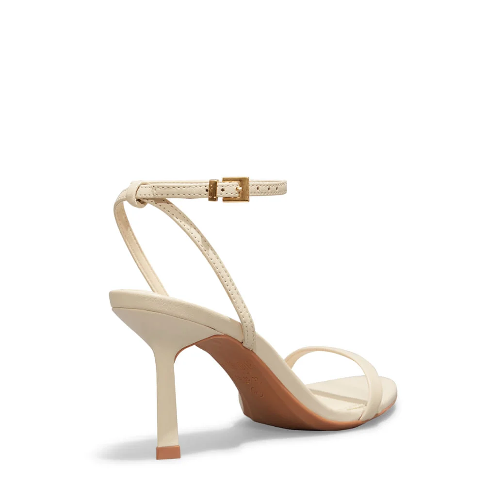 Sandália Couro Pelica Soft Off White Salto Fino - vista 3 de 3