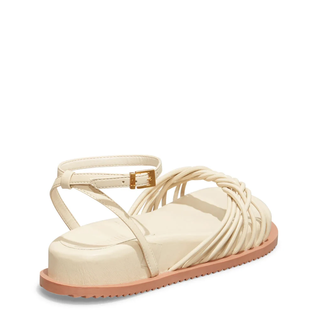 Sandália Papete Napa Soft Creme - vista 4 de 5