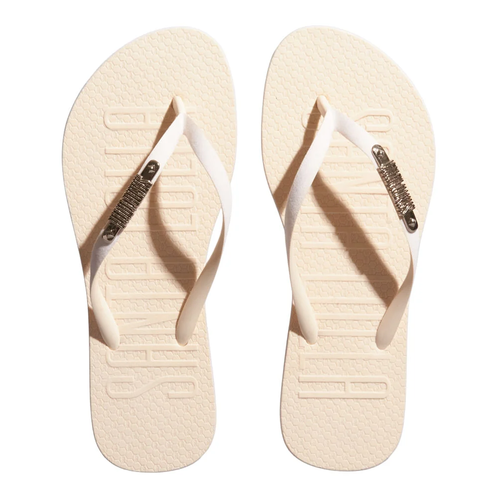 Chinelo Flip Flop Borracha Off White - vista 3 de 4