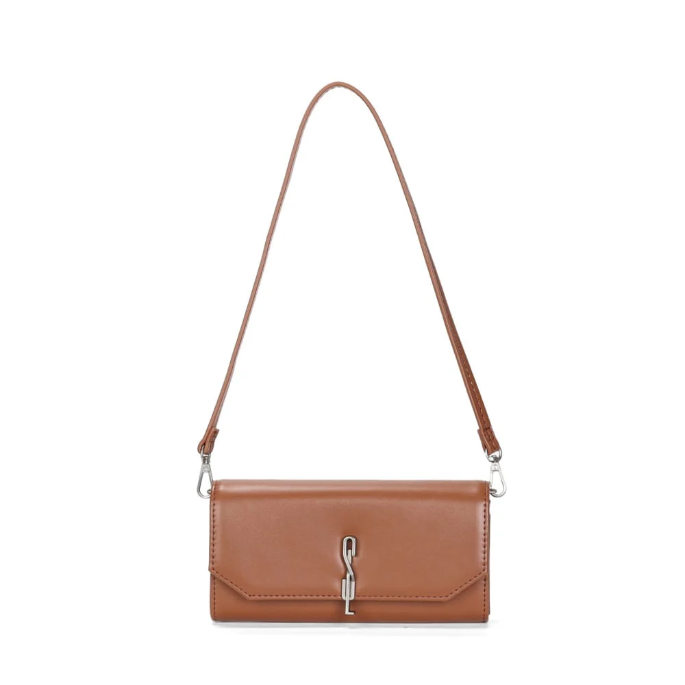 Bolsa Carteira Soft Marrom Safari Alça de Ombro - vista 1 de 3