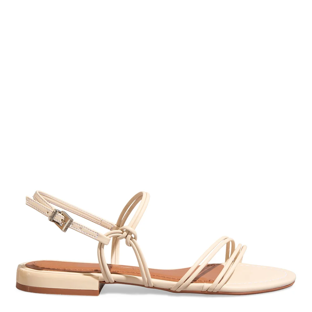 Sandália Rasteira Napa Soft Creme - vista 1 de 4
