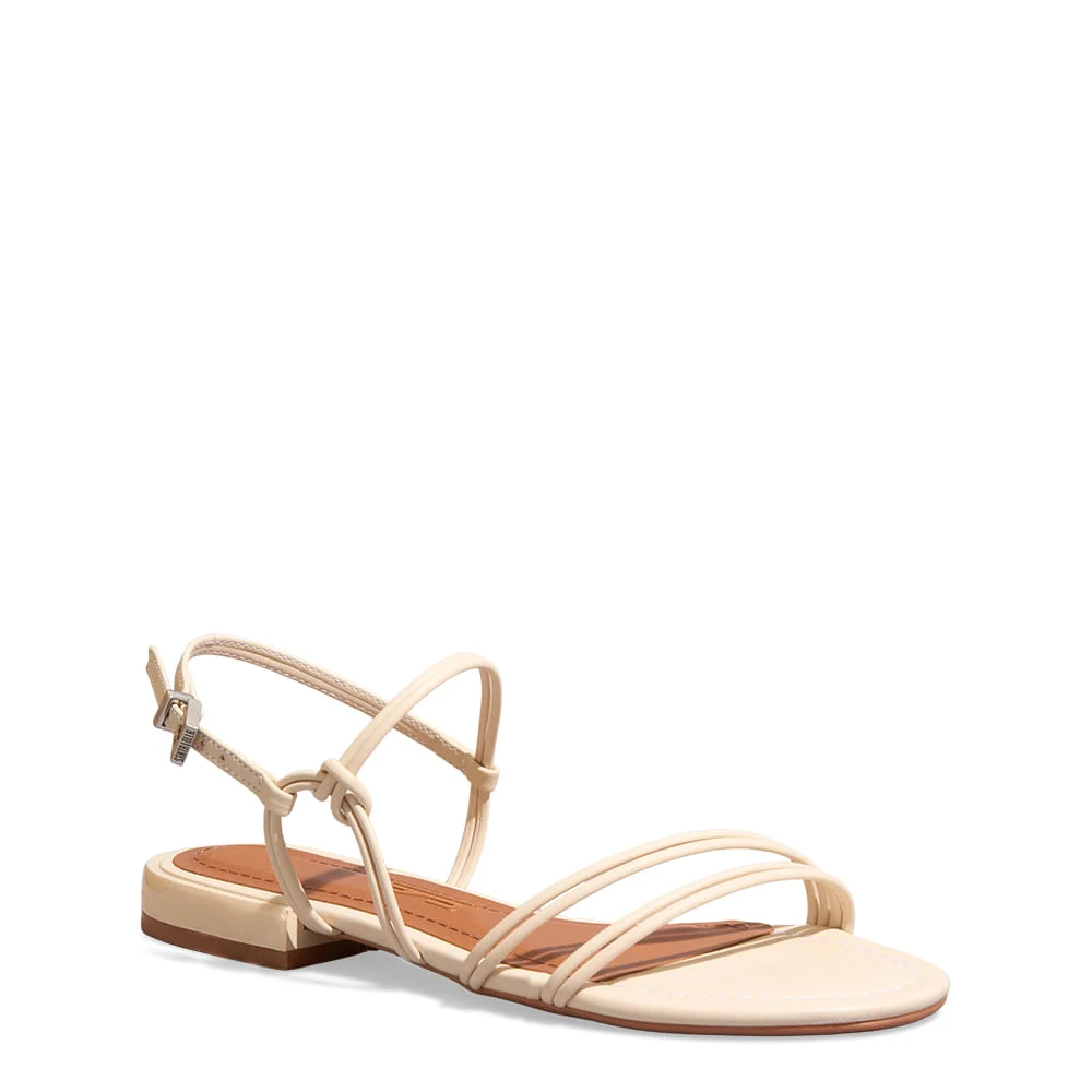 Sandália Rasteira Napa Soft Creme - vista 2 de 4
