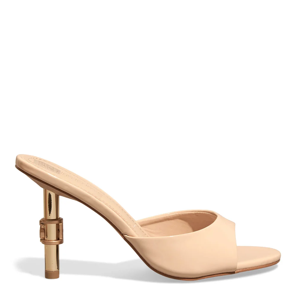 Mule Verniz Anzeli Off White Salto Fino - vista 1 de 4