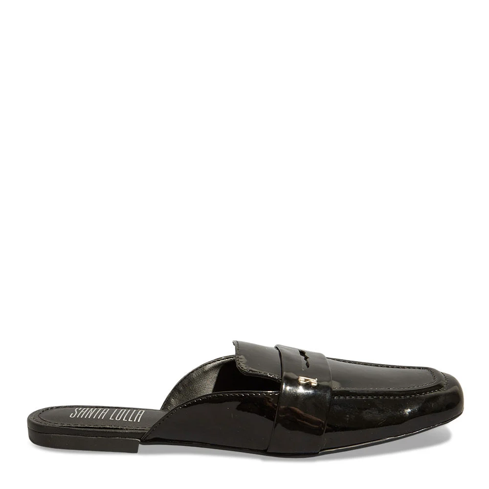 Mocassim Mule Verniz Anzeli Preto - vista 1 de 4