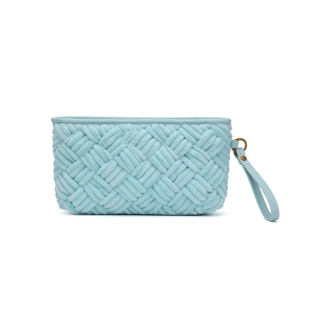 Clutch Atoalhado Azul Alça De Mão - vista 1 de 1