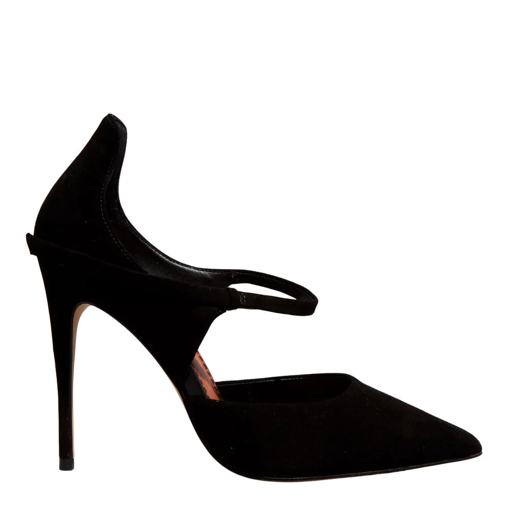 Scarpin Couro Camurça Premium Preto - vista 1 de 3
