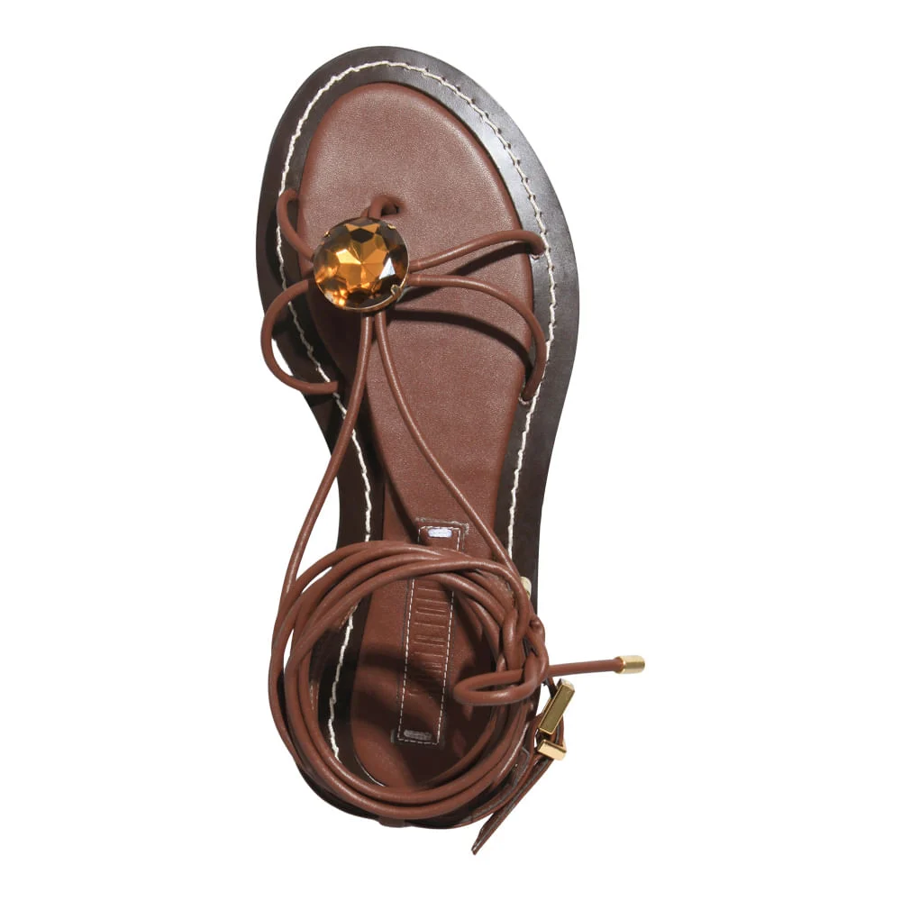 Rasteira Napa Soft Terra - vista 4 de 5
