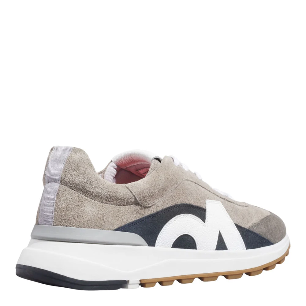 Tênis Masculino Couro Camurça Cinza Smoke - vista 3 de 4