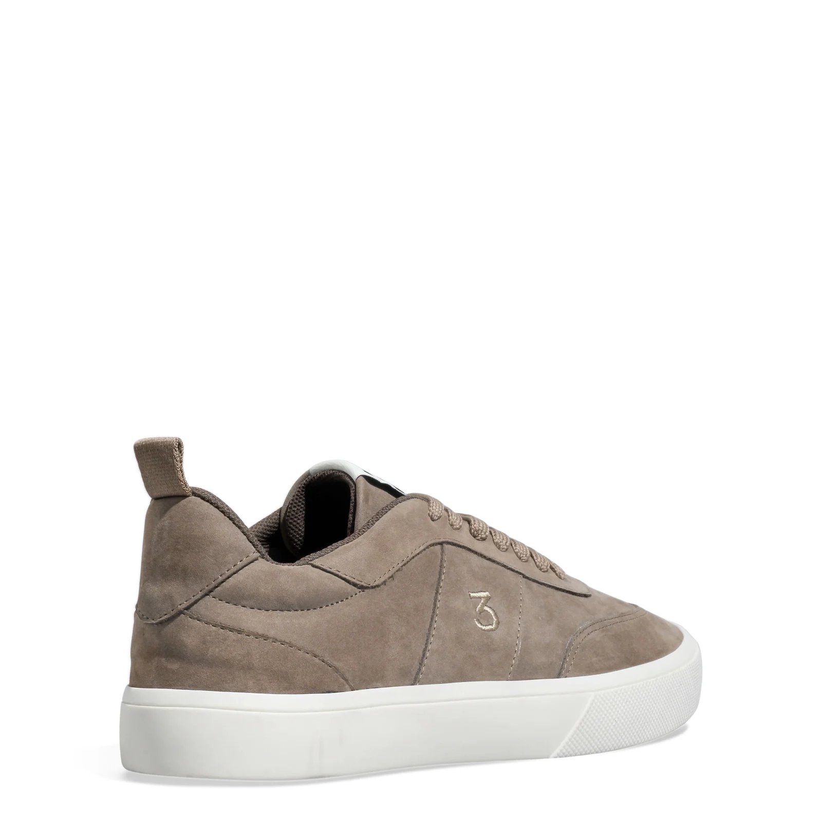 Tênis Masculino Couro Nobuck Cinza Steel - vista 3 de 4