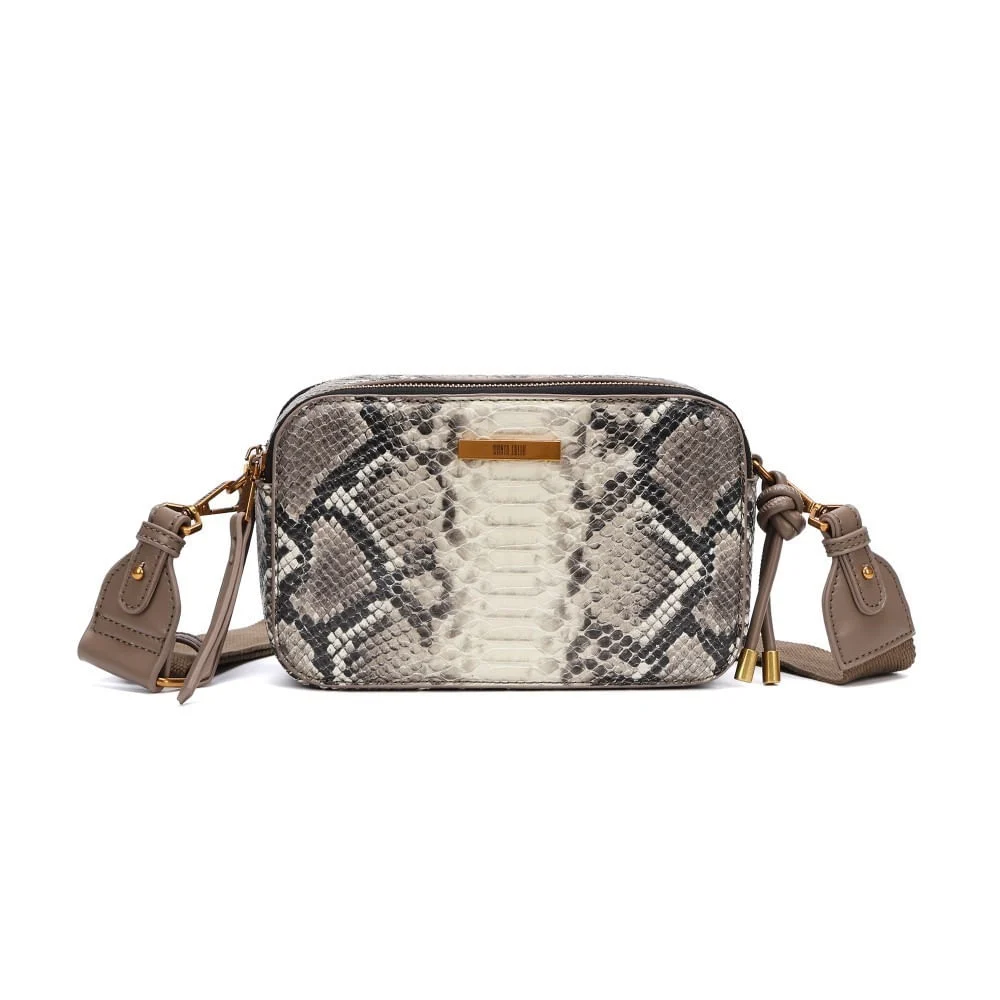Bolsa Estampa Animal Print Cobra Alça Gorgurão Transversal - vista 1 de 5