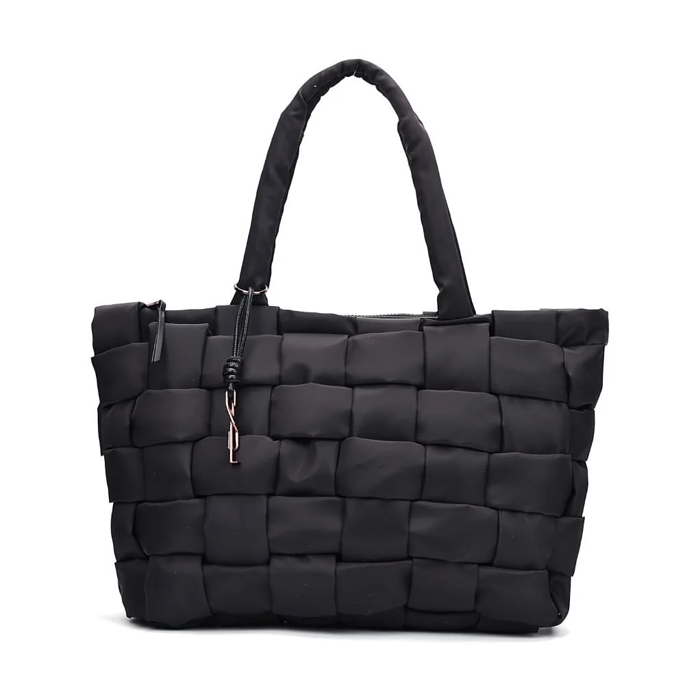 Bolsa Grande Nylon Preta Alça Ombro - vista 1 de 7