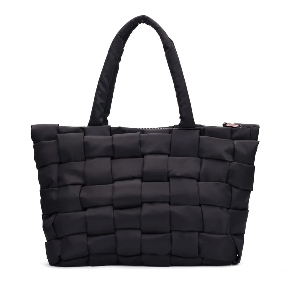 Bolsa Grande Nylon Preta Alça Ombro - vista 5 de 7