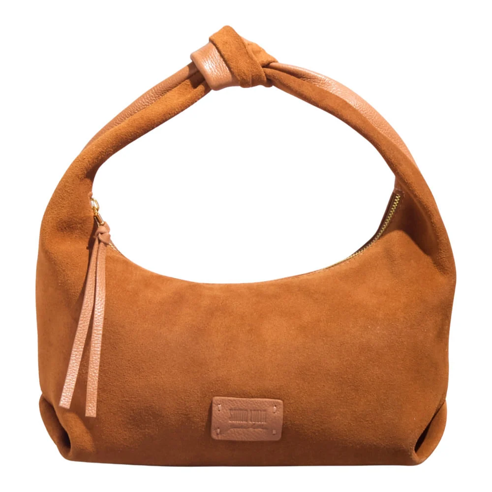 Bolsa M Couro Camurça Safari - vista 1 de 3