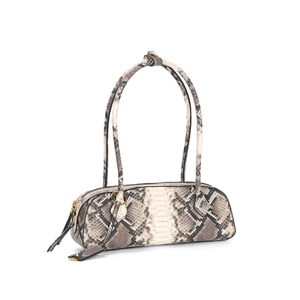 Bolsa Baguete Estampa Animal Print Cobra Alça Ombro - vista 1 de 2