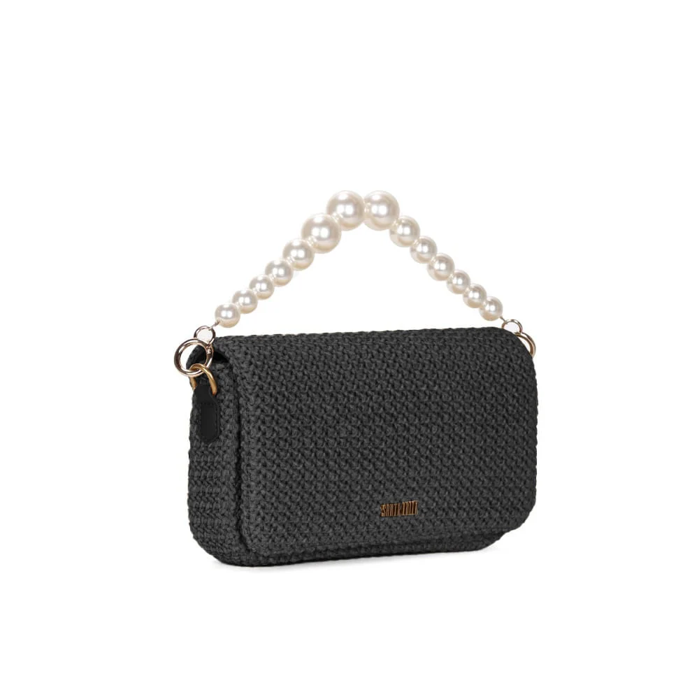 Bolsa P Tramado Preto - vista 2 de 3