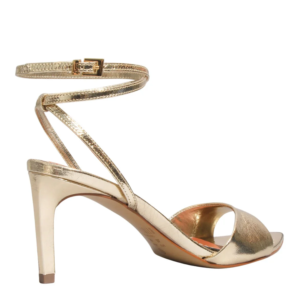 Sandália Couro Metallic Balla Ouro Light - vista 3 de 3