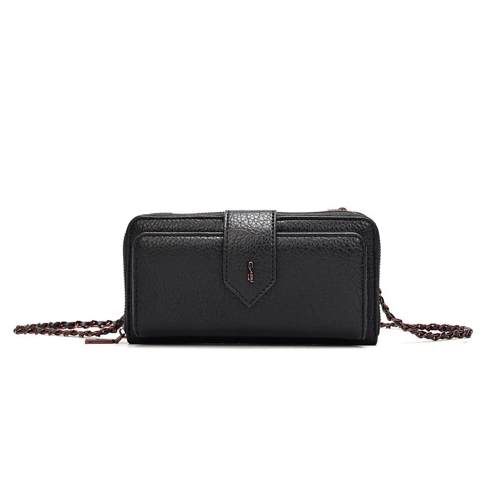 Bolsa Carteira Floater Preta Alça de Ombro - vista 1 de 8