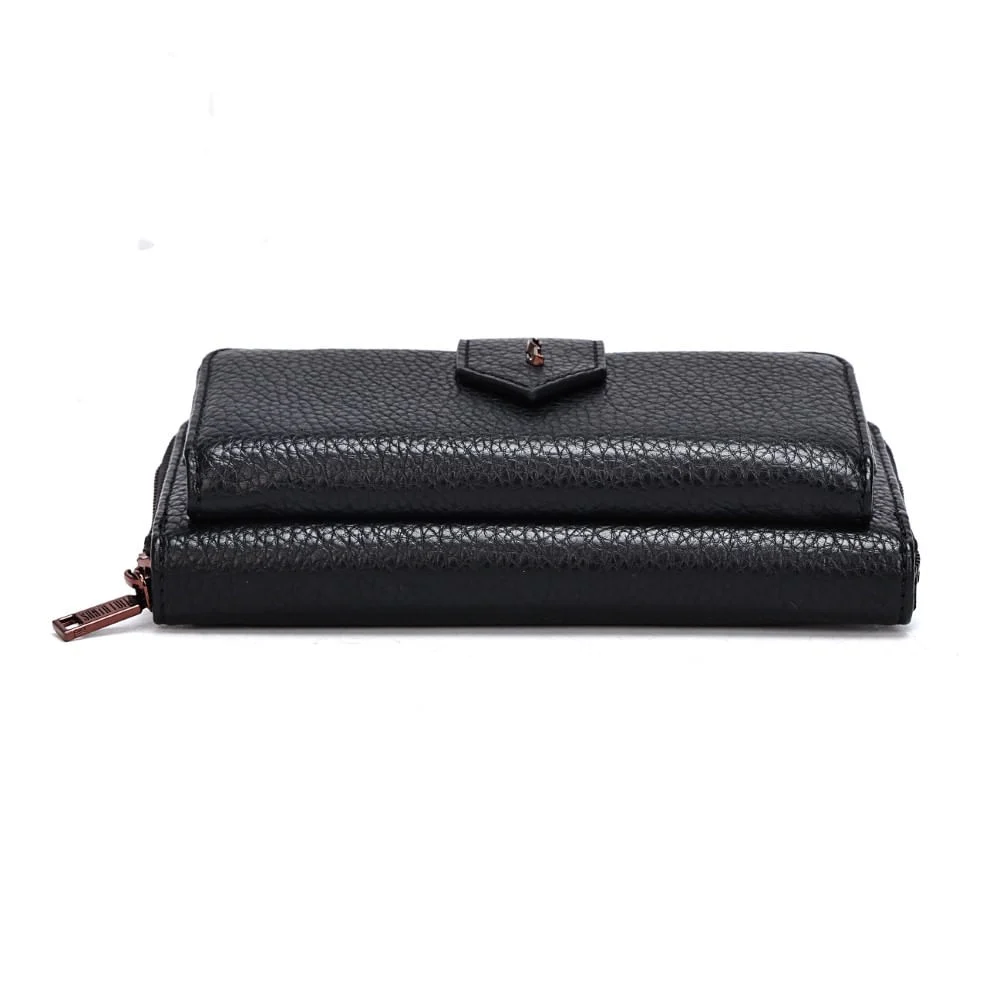 Bolsa Carteira Floater Preta Alça de Ombro - vista 6 de 8